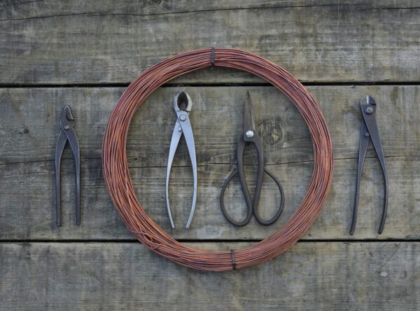 Bonsai Tools and copper wire at Eisei-en